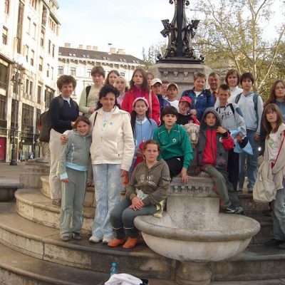 Zöldszívesek a budapesti Vörösmarty téren, a soroksári zöldszíves országos találkozó keretében, 2007.
